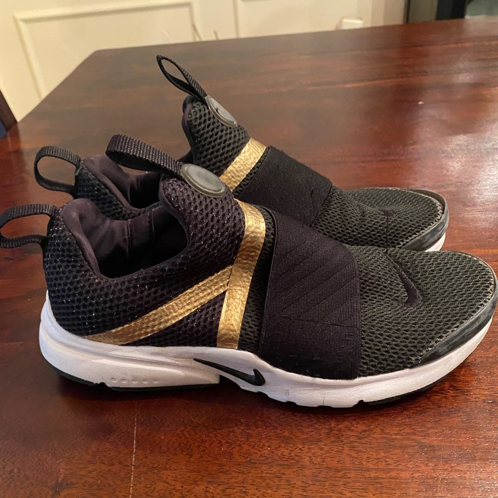 Youth Black and Gold Nikes